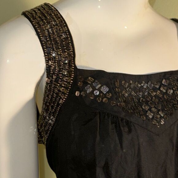 Guess black  Beaded silk vibes  blouse - Picture 5 of 11